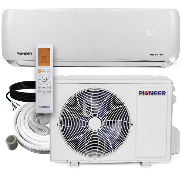 Pioneer® 9,000 BTU 21.5 SEER2 Ductless Mini-Split Inverter+ Energy-Star Air Conditioner Heat Pump System Full Set 115V - Clearance 💰