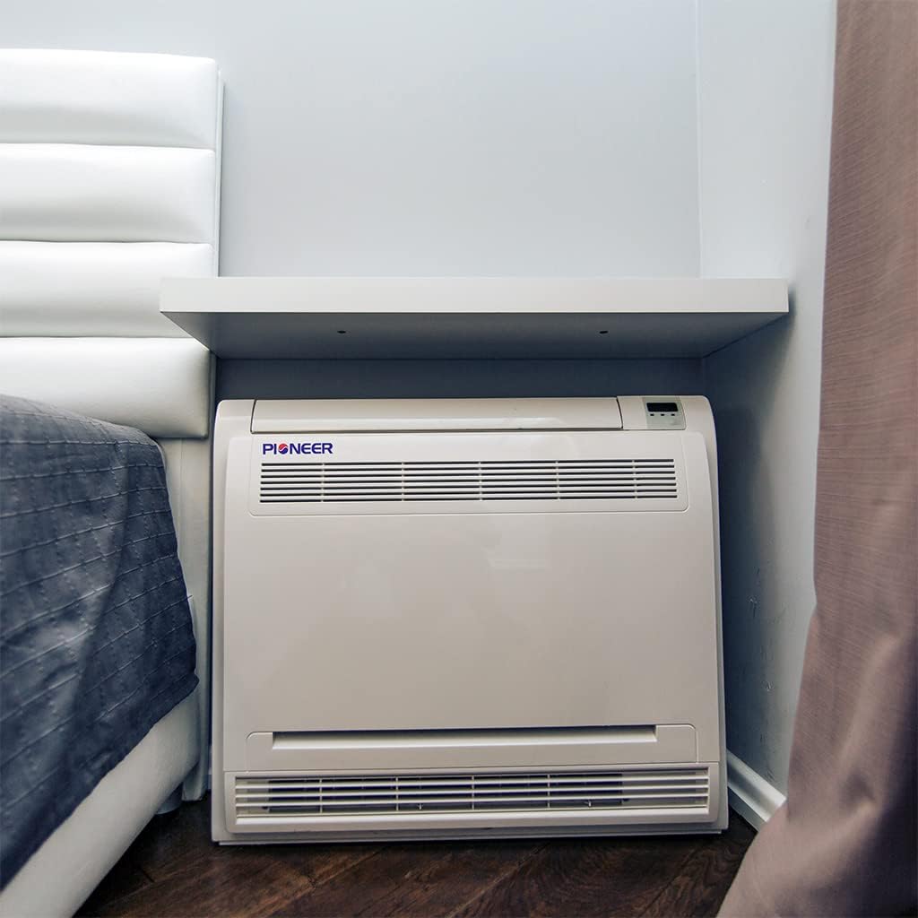 Pioneer® Quantum Ultra™ 12,000 BTU 24.6 SEER2 230V Floor/Low-Wall Mounted Console Ductless Mini-Split Air Conditioner Inverter Heat Pump Full Set