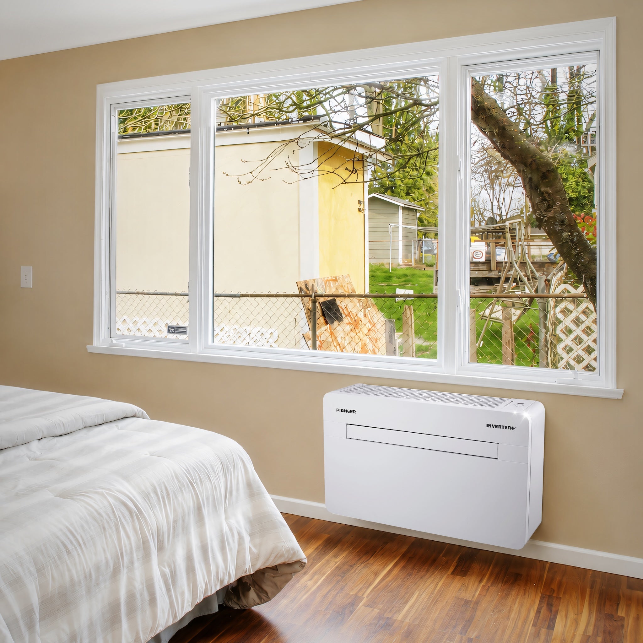 Pioneer 12,000 BTU Console Inverter Heat Pump, Through-the-Wall Monoblock Packaged Unit with No Outdoor Condenser, 230V