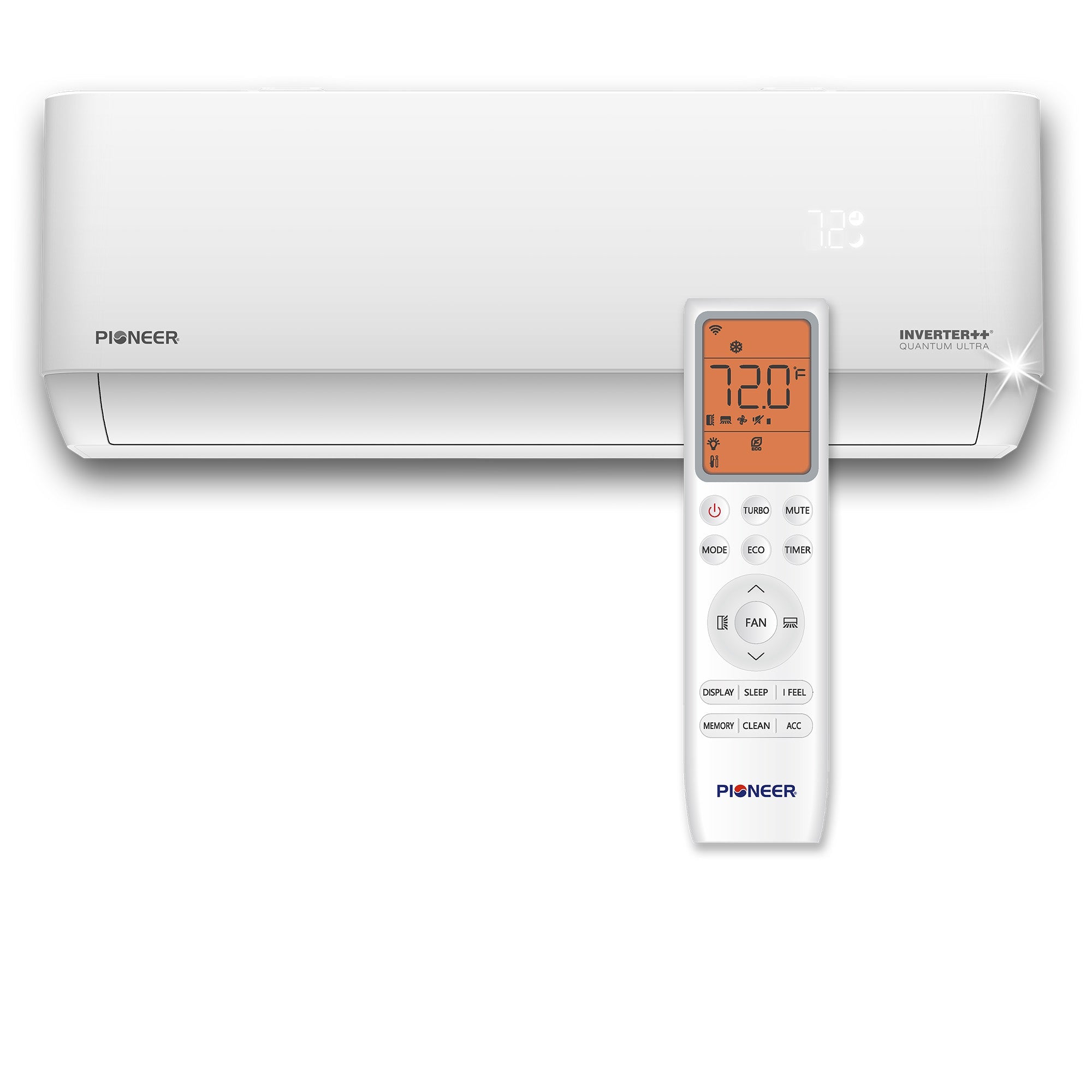Pioneer® Multi-Zone 24,000 BTU 230V Quantum Ultra™ Indoor Section High-Wall Ductless Mini-Split  Air Conditioner Wi-Fi Inverter++ Heat Pump