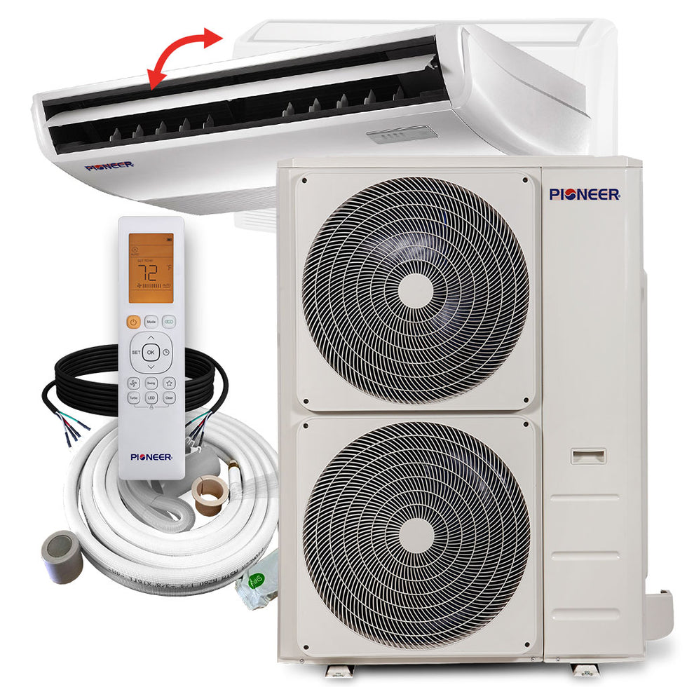 Pioneer® Quantum Ultra™ 48,000 BTU 19.9 SEER2 230V Floor/Ceiling/Low-Wall Ductless Mini-Split Air Conditioner Inverter Heat Pump Full Set