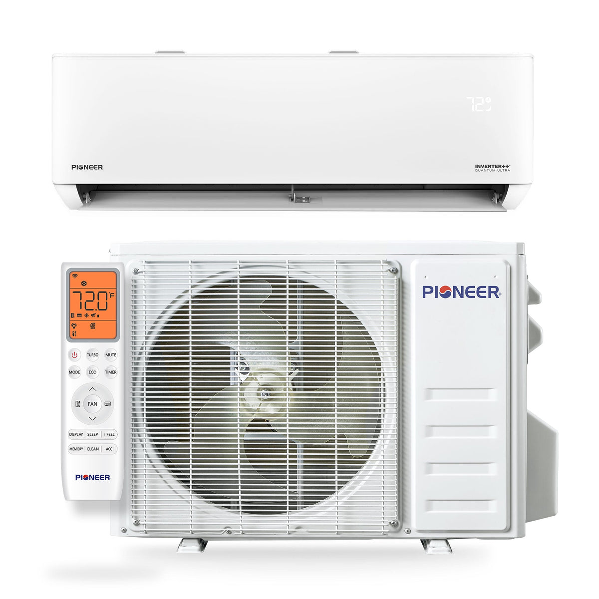 Pioneer® Quantum Ultra™ 9,000 BTU 23 SEER2 115V High-Wall Ductless Mini-Split Air Conditioner Inverter Heat Pump Full Set - Clearance 💰