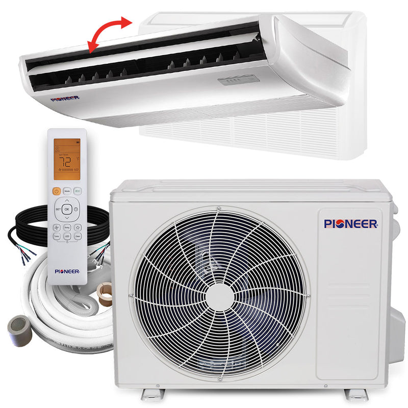 Pioneer® 24,000 BTU 21.2 SEER2 Floor/Ceiling Mini-Split Inverter++ Energy-Star Air Conditioner Heat Pump System Full Set 230V