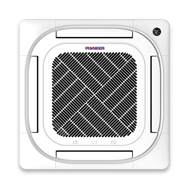 Pioneer® 48,000 BTU 18.5 SEER2 8-Way Slim Cassette Mini-Split Air Conditioner Heat Pump System Full Set 230V